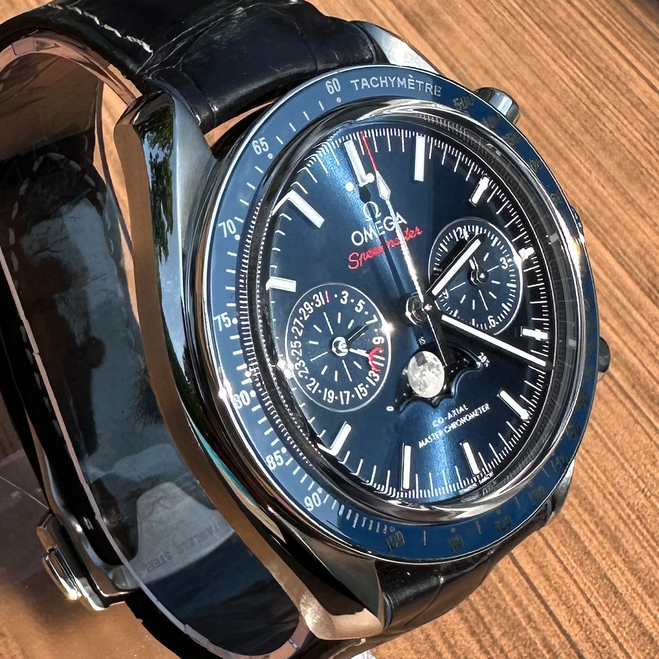 Omega Speedmaster Moonphase Moonwatch304.33.44.52.03.001 2021 Blue Dial Ceramic