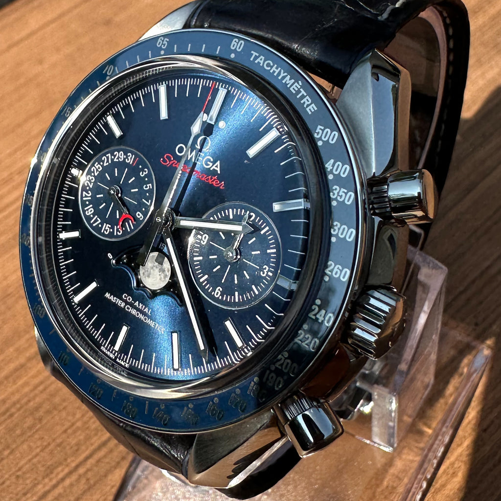 Omega Speedmaster Moonphase Moonwatch304.33.44.52.03.001 2021 Blue Dial Ceramic