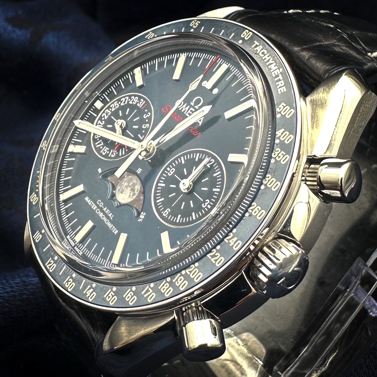 Omega Speedmaster Moonphase Moonwatch304.33.44.52.03.001 2021 Blue Dial Ceramic